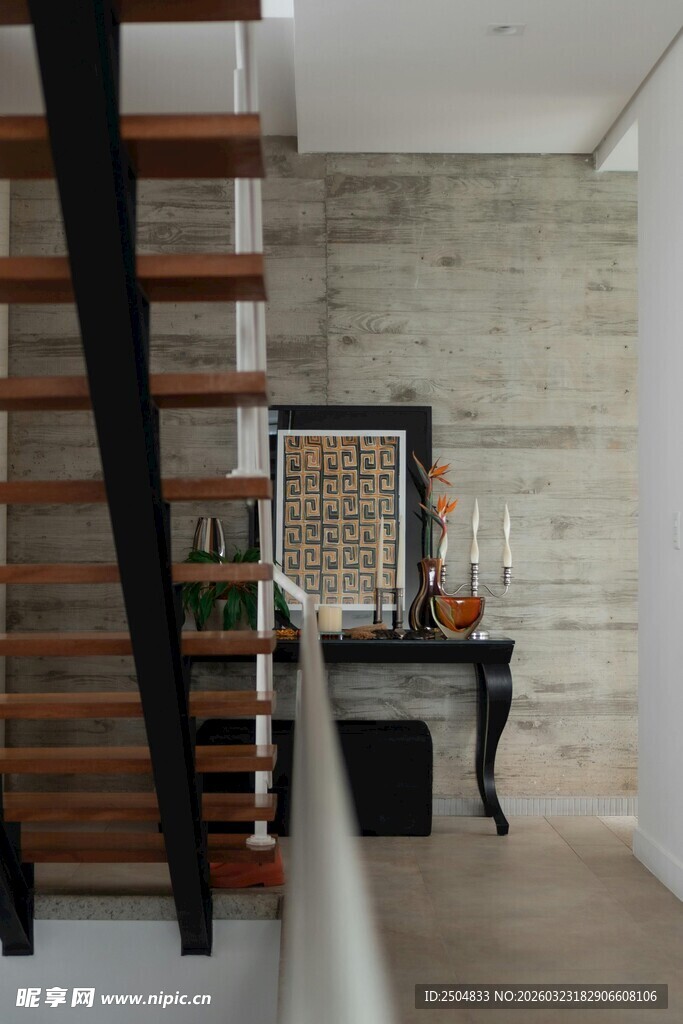 现代简约风室内楼梯一角