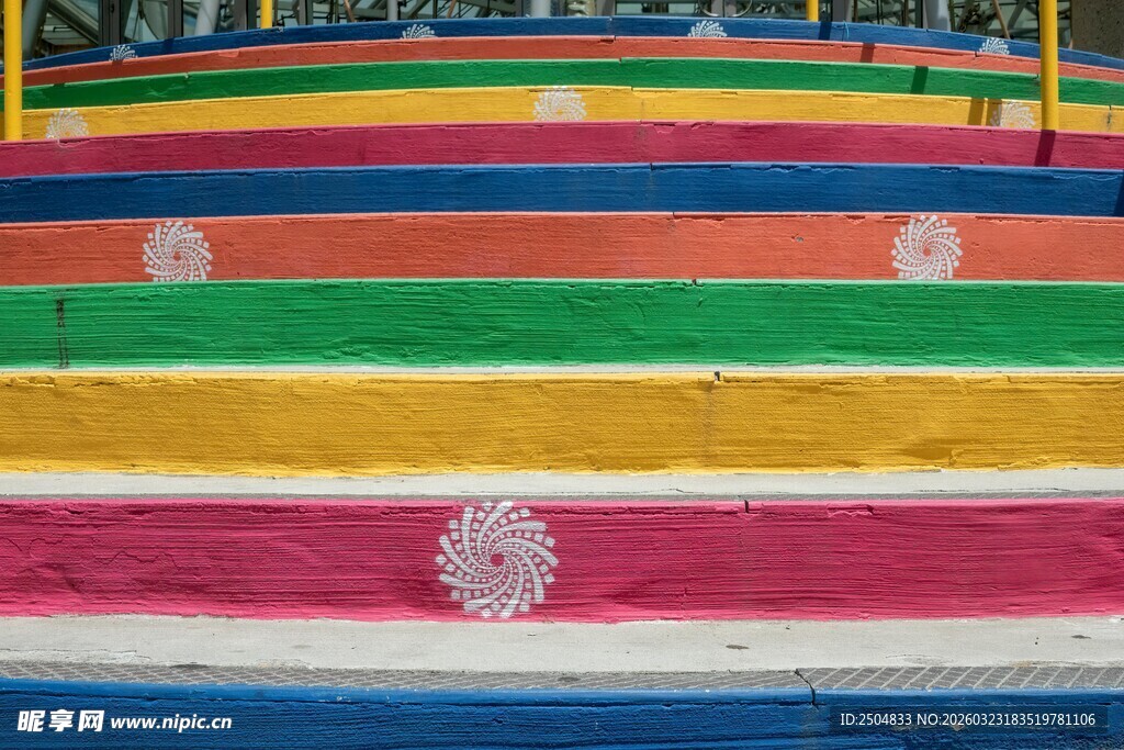 彩色阶梯 绚丽视觉风景