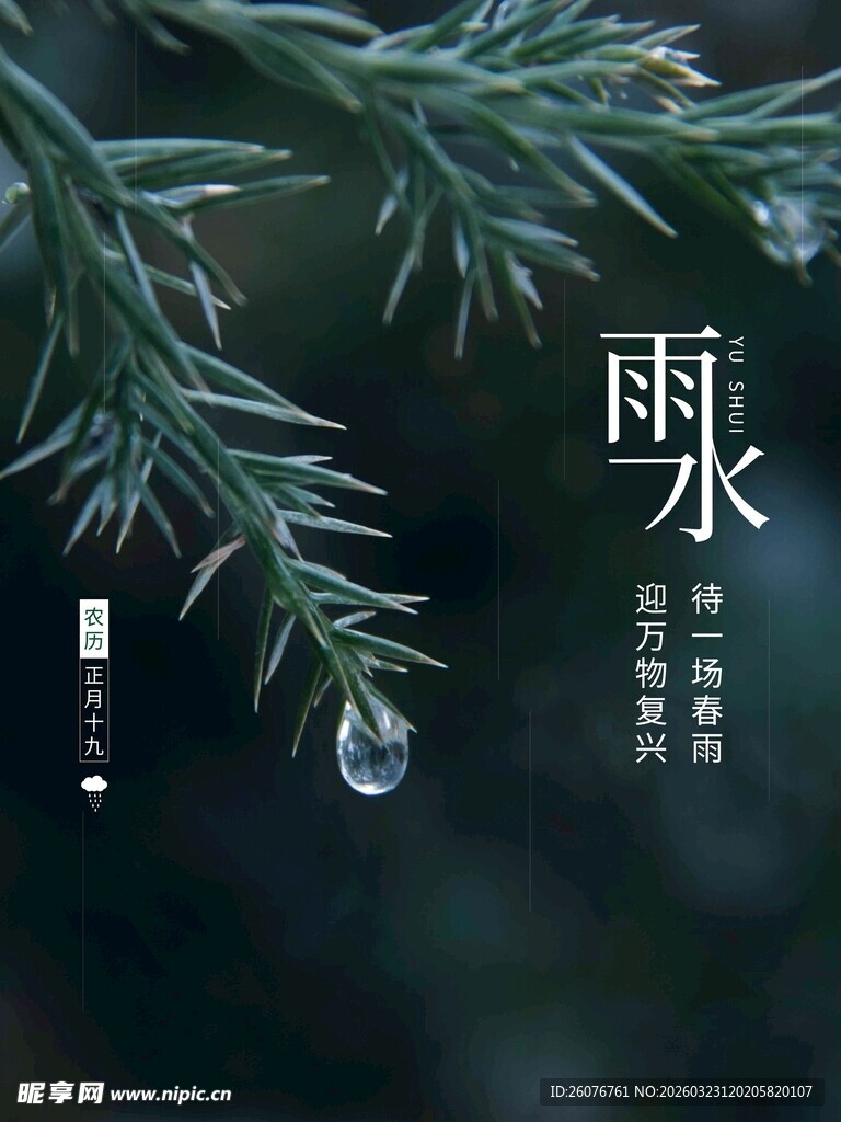 雨水海报
