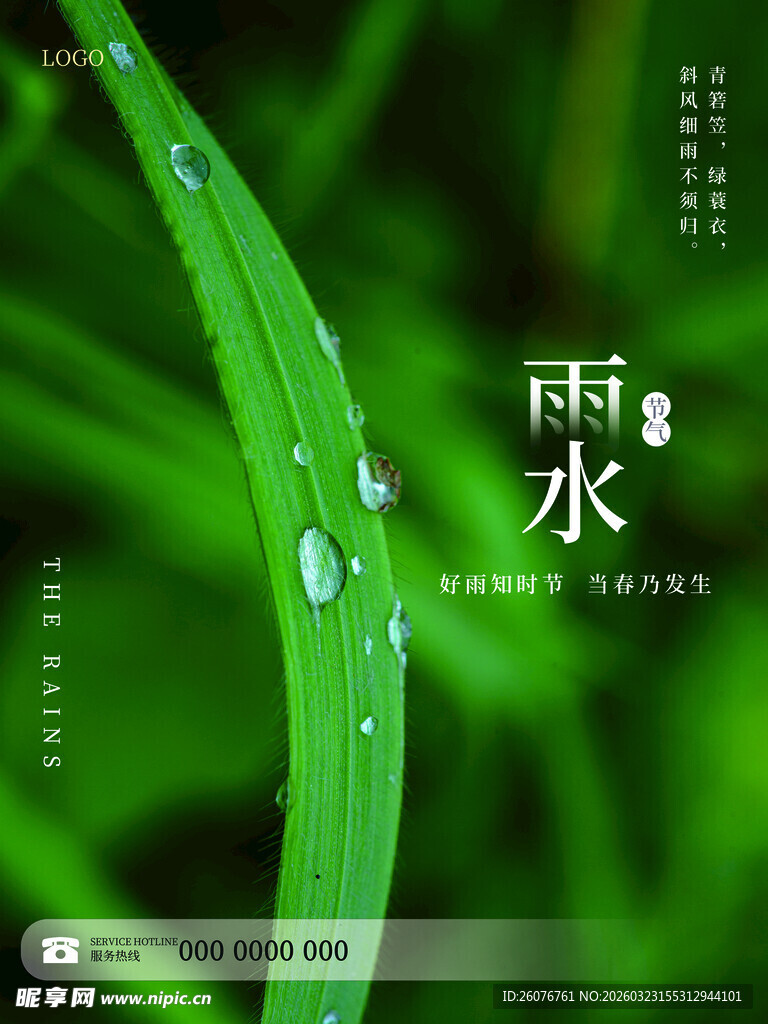 雨水海报 