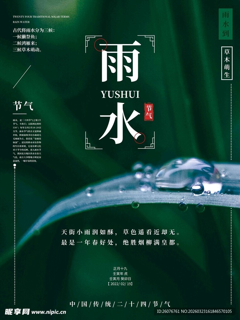 雨水海报 