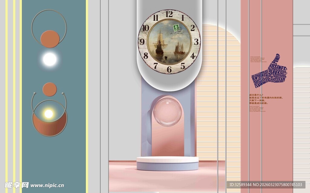 复古风装饰钟表展示