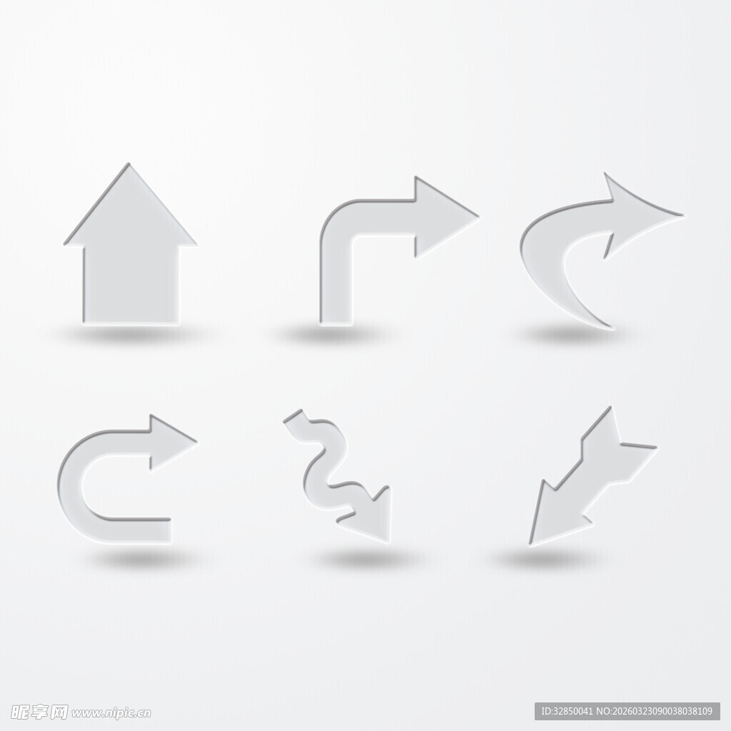立体箭头图标集合