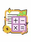 卡通风格数学运算元素图
