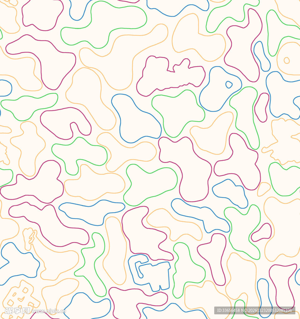 多彩抽象线条图案背景