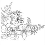 花卉线描图案