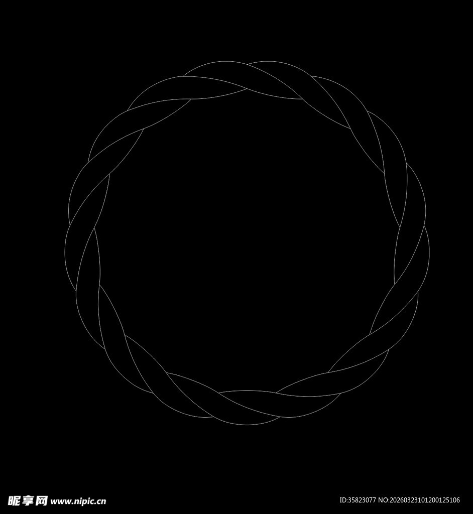 黑色线条构成的环形图案