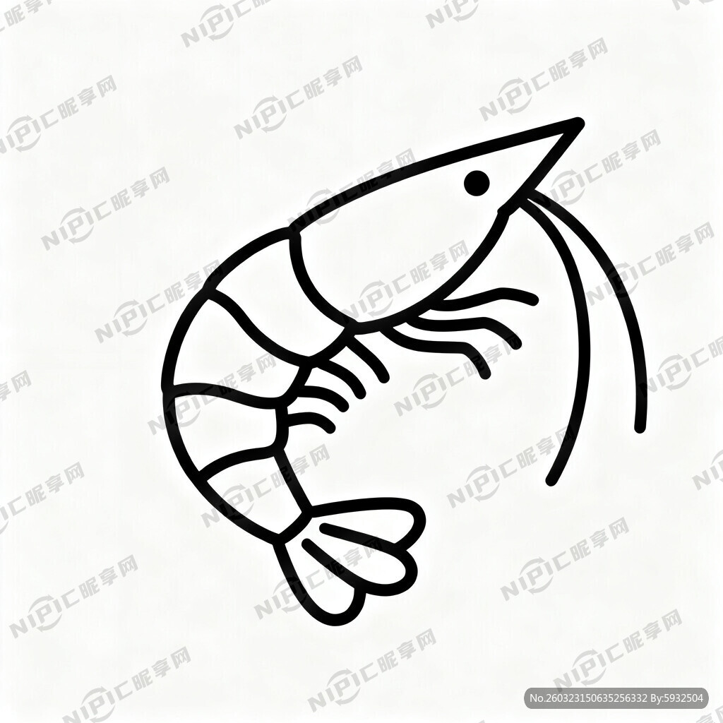 虾的简笔画