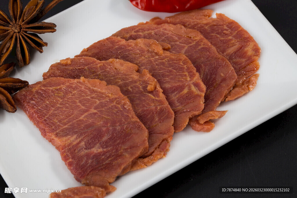 美味酱牛肉切片