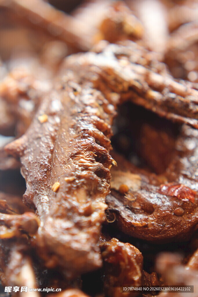 美味卤鸭翅特写