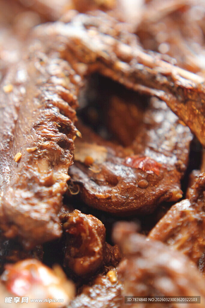 美味卤鸭翅特写