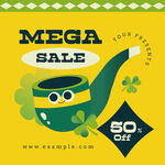 潮流节日促销图案元素