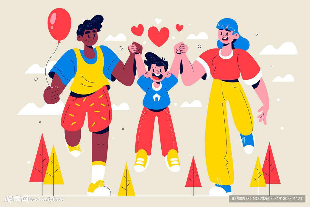 欢乐家庭户外欢乐时光