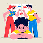 孩子被父母指责显无奈