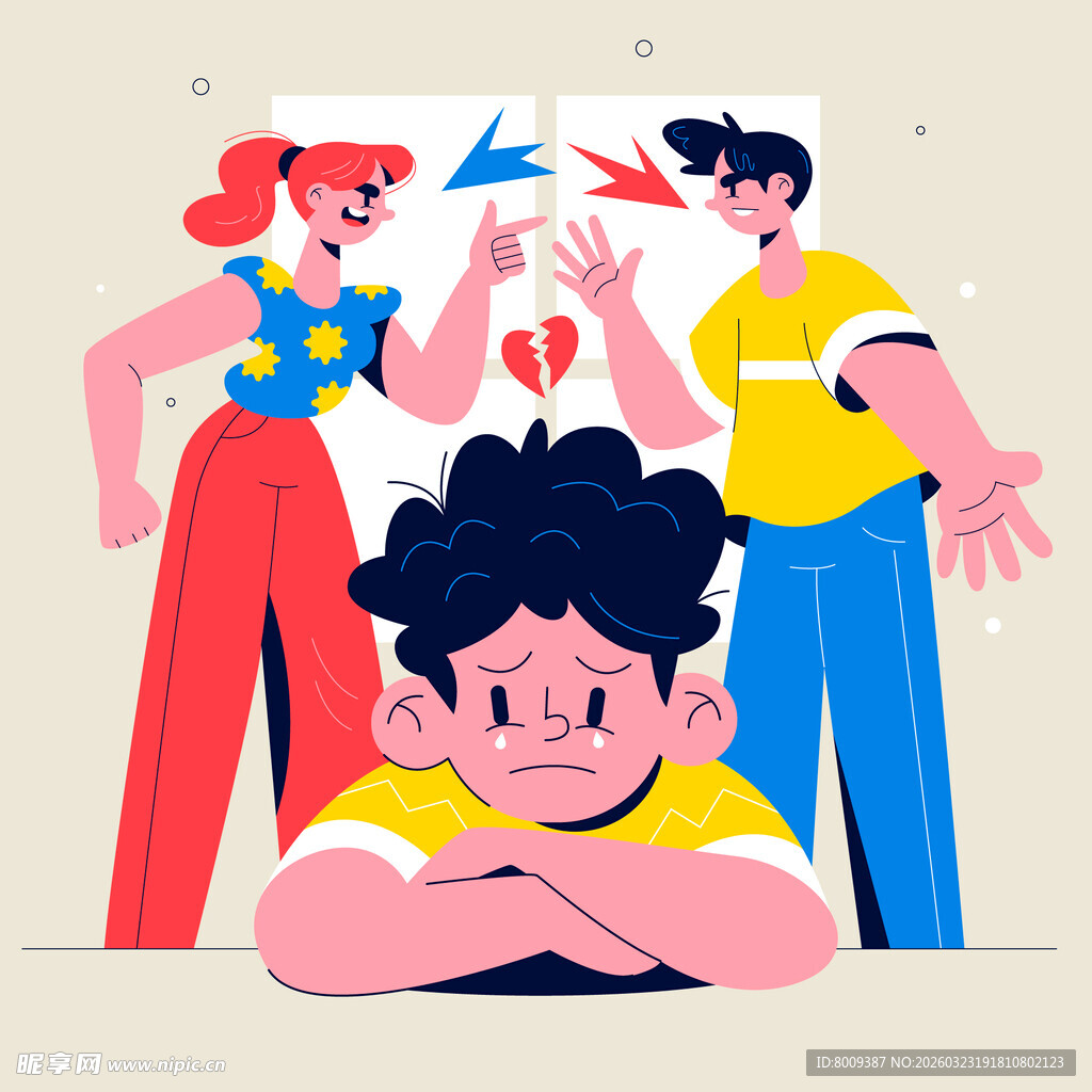 孩子被父母指责显无奈