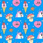 蓝色卡通图案背景