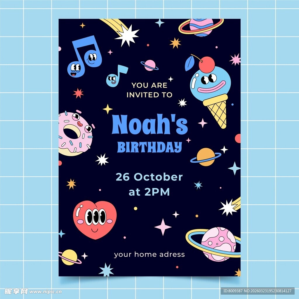 生日派对装饰海报