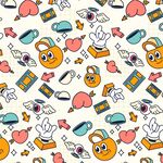 卡通风格可爱物品图案背景