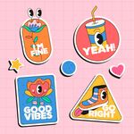 可爱卡通贴纸装饰元素