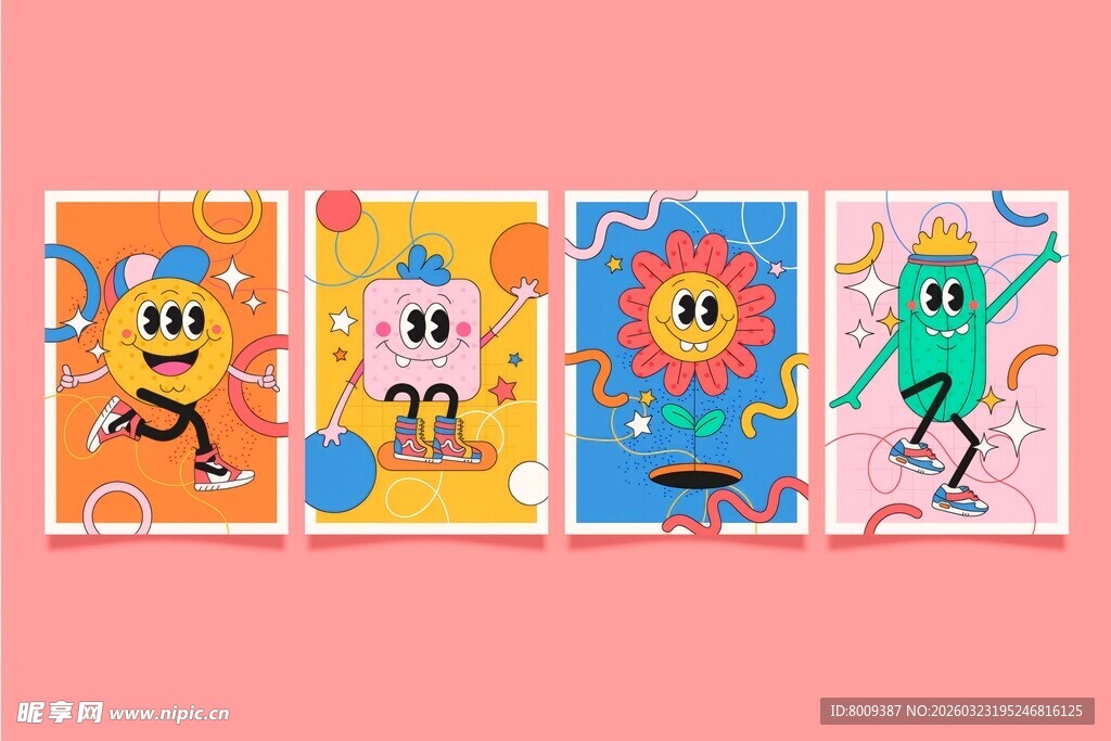 可爱卡通角色插画集合