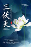 三伏天荷花主题海报