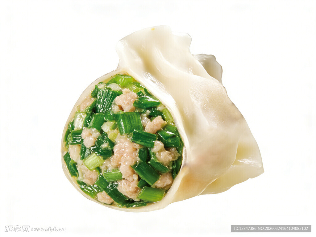 美味饺子馅料特写