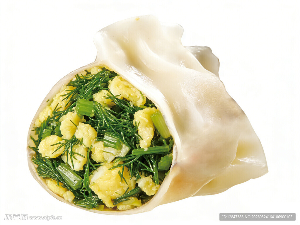 蔬菜馅饺子特写