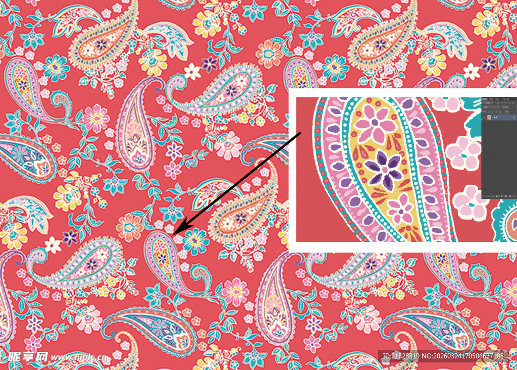 腰果花 佩斯利花纹