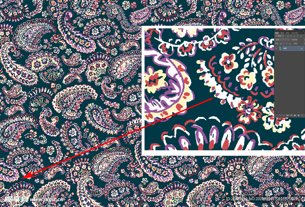 腰果花 佩斯利花纹