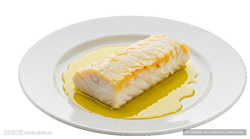 香煎鳕鱼配金黄酱汁