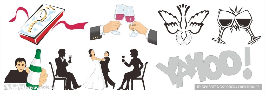 创意办公元素与装饰图案