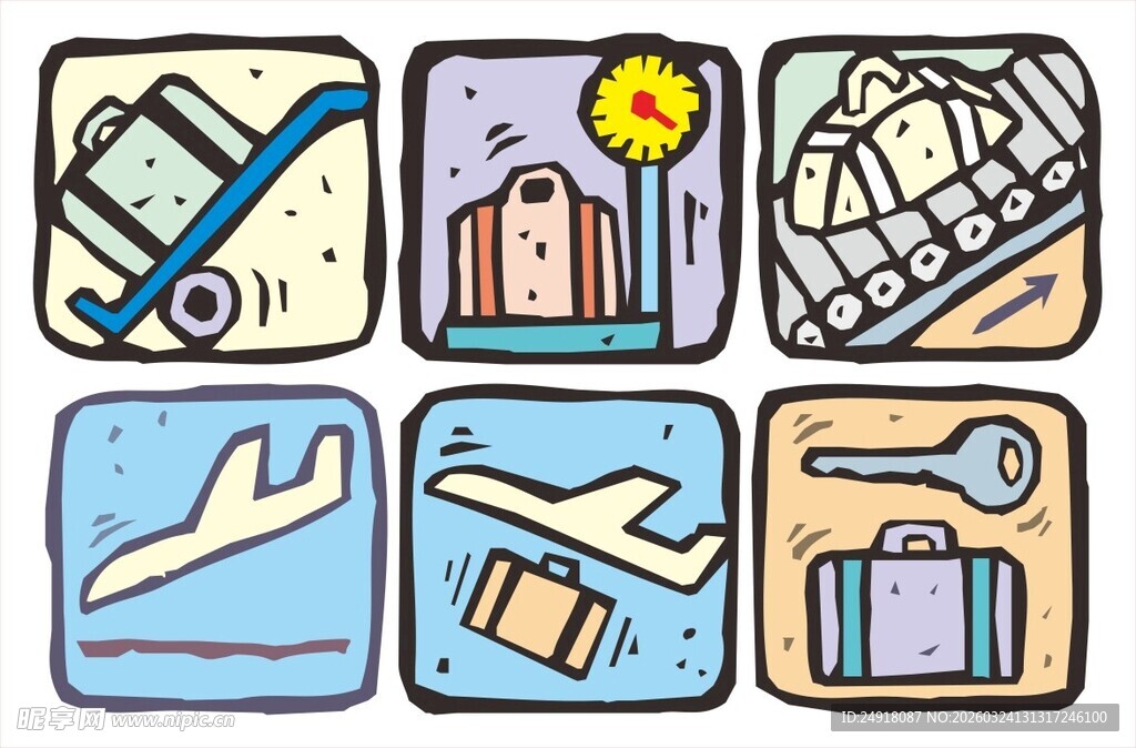 旅行相关图标集合