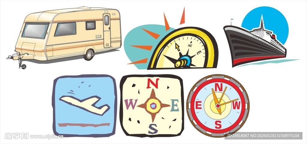 旅行元素图标集