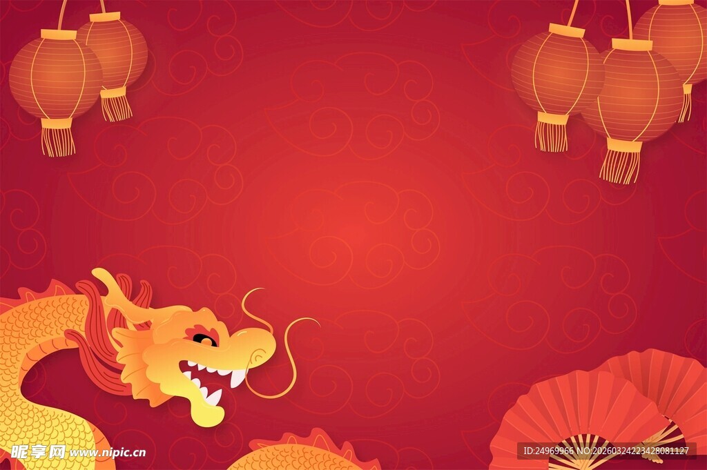 龙年喜庆装饰场景