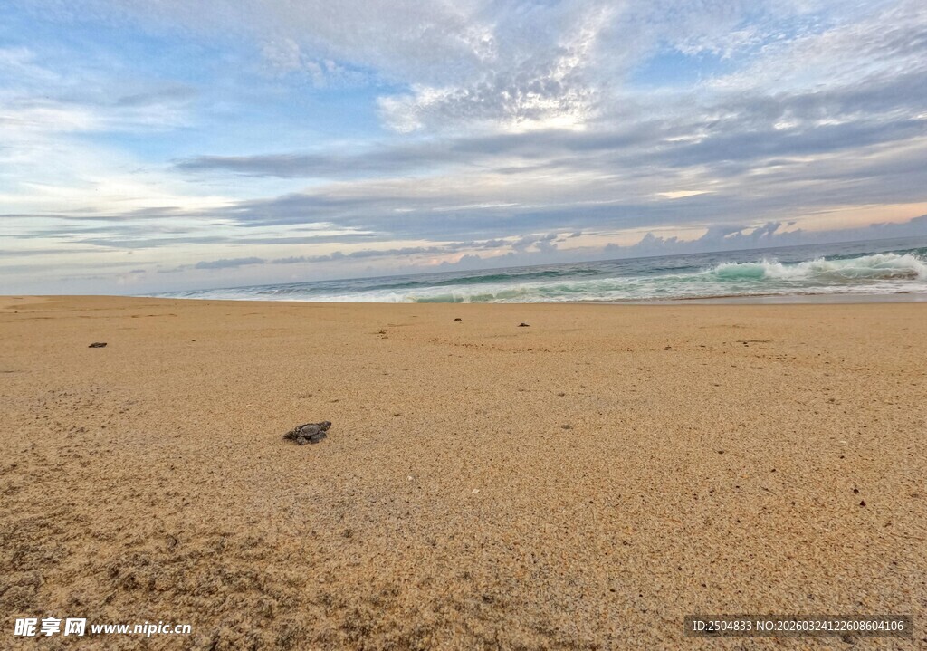 宁静沙滩 海天一色美景