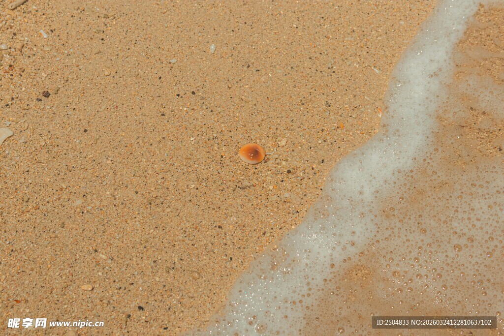 沙滩上的一抹红色小物