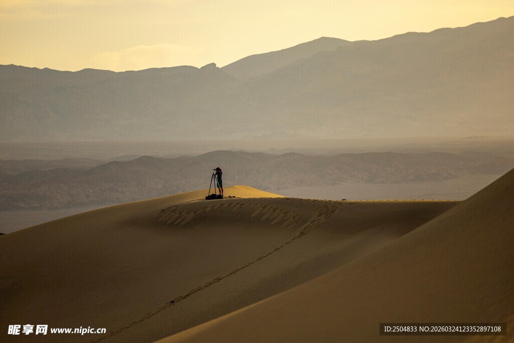  漠孤影 落日下的守望者