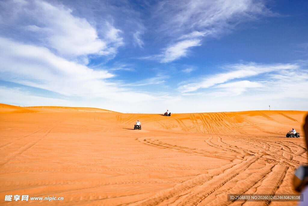  漠风光中的越野车辆