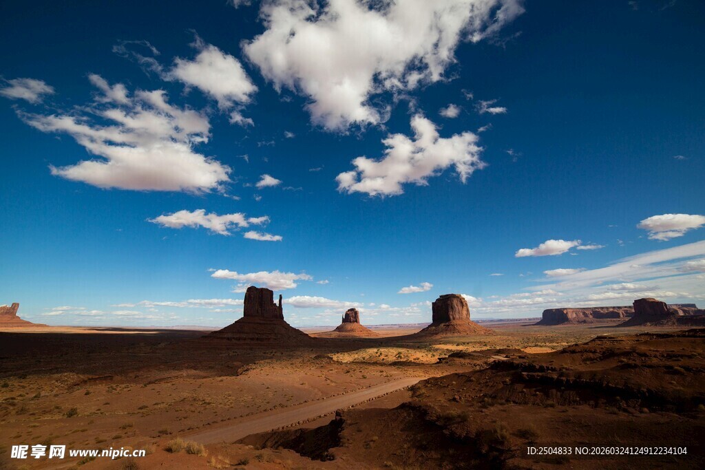  漠中的奇特岩石景观