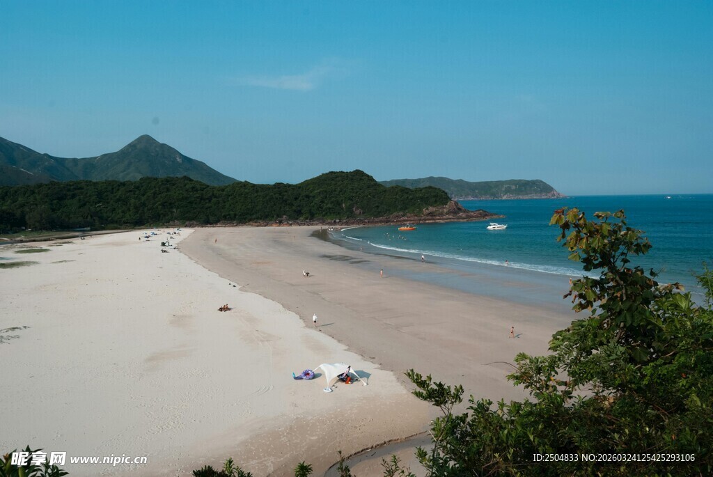 美丽海滨沙滩自然风光