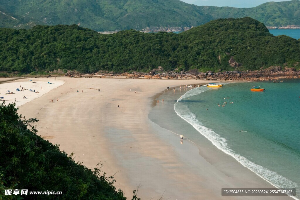 美丽海滨沙滩自然景观