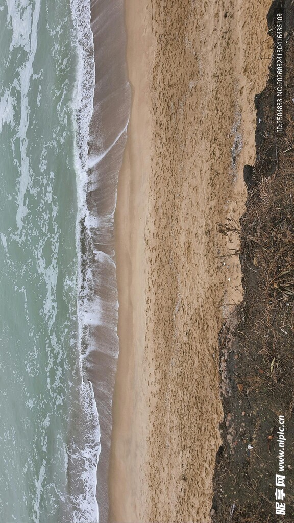 海边沙滩海浪美丽景致
