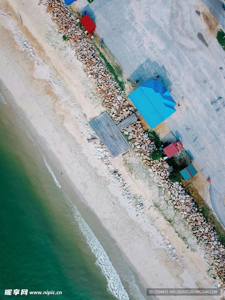 俯瞰多彩海 度假场景