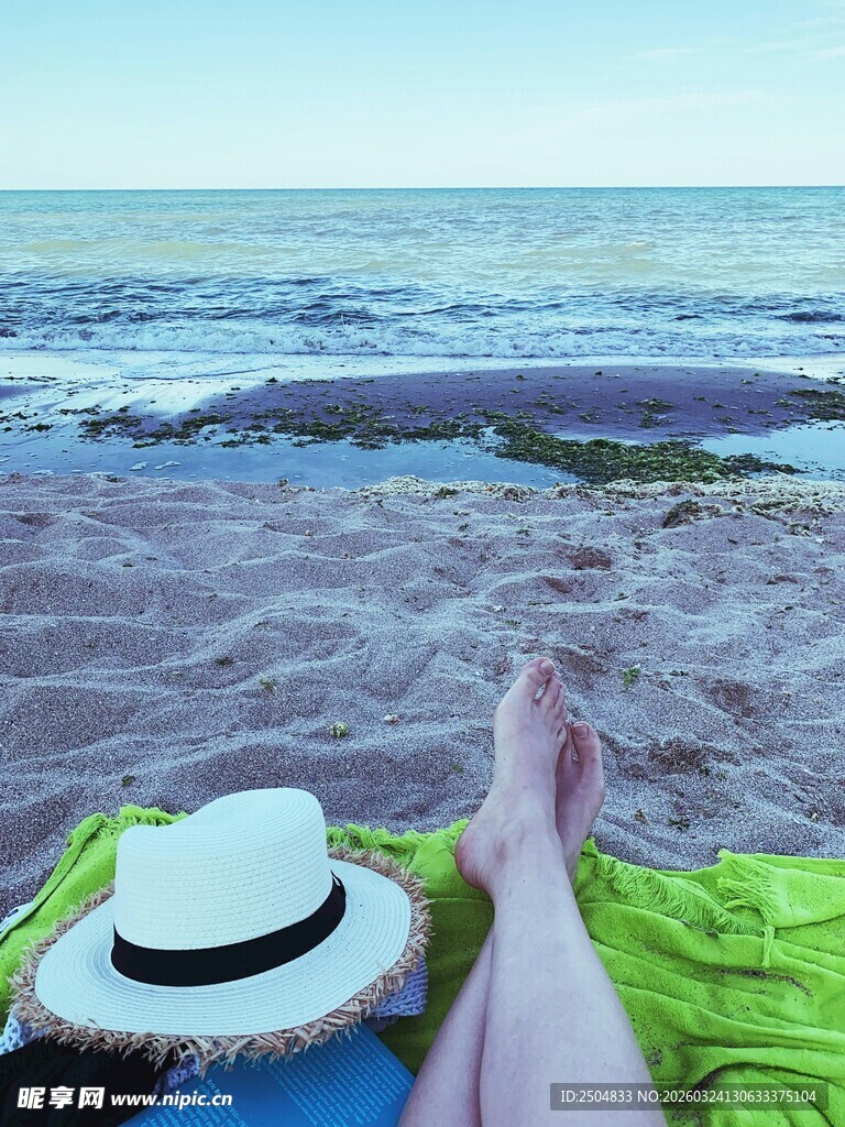 沙滩惬意时光