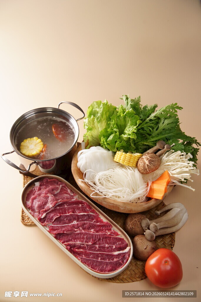 新鲜火锅食材组合