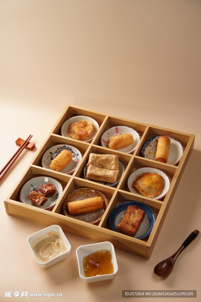 日式精致便当盒美食展示