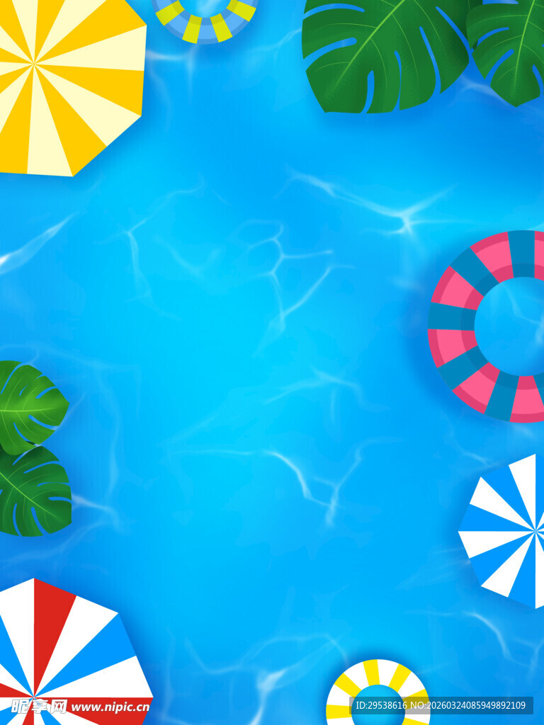 夏日泳池海报背景