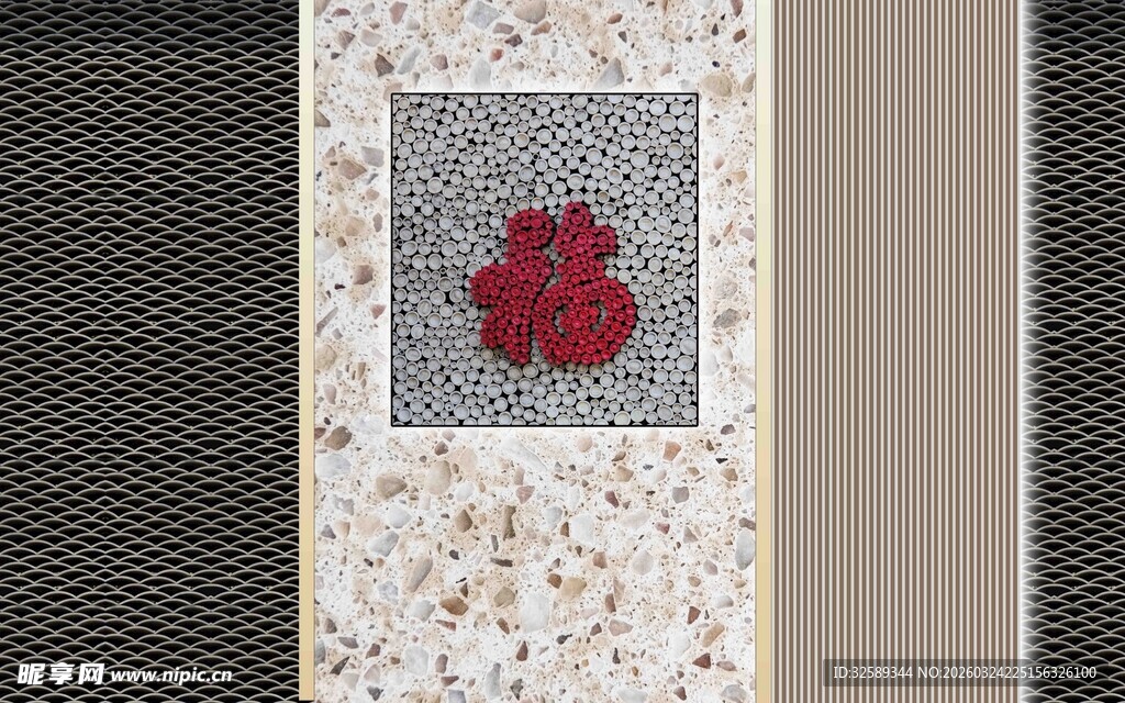 花卉图案布料拼接展示