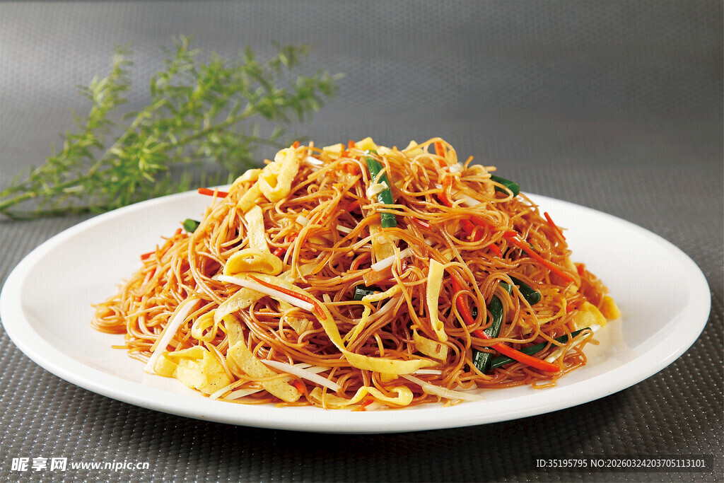 美味炒面摆盘精致诱人