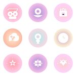 可爱渐变粉色系应用图标